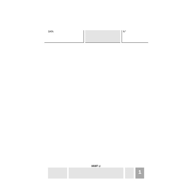 DATA UFFICIO - BLOCCO COMANDE in TRIPLICE COPIA 10x16,8 cm. - DU161880000