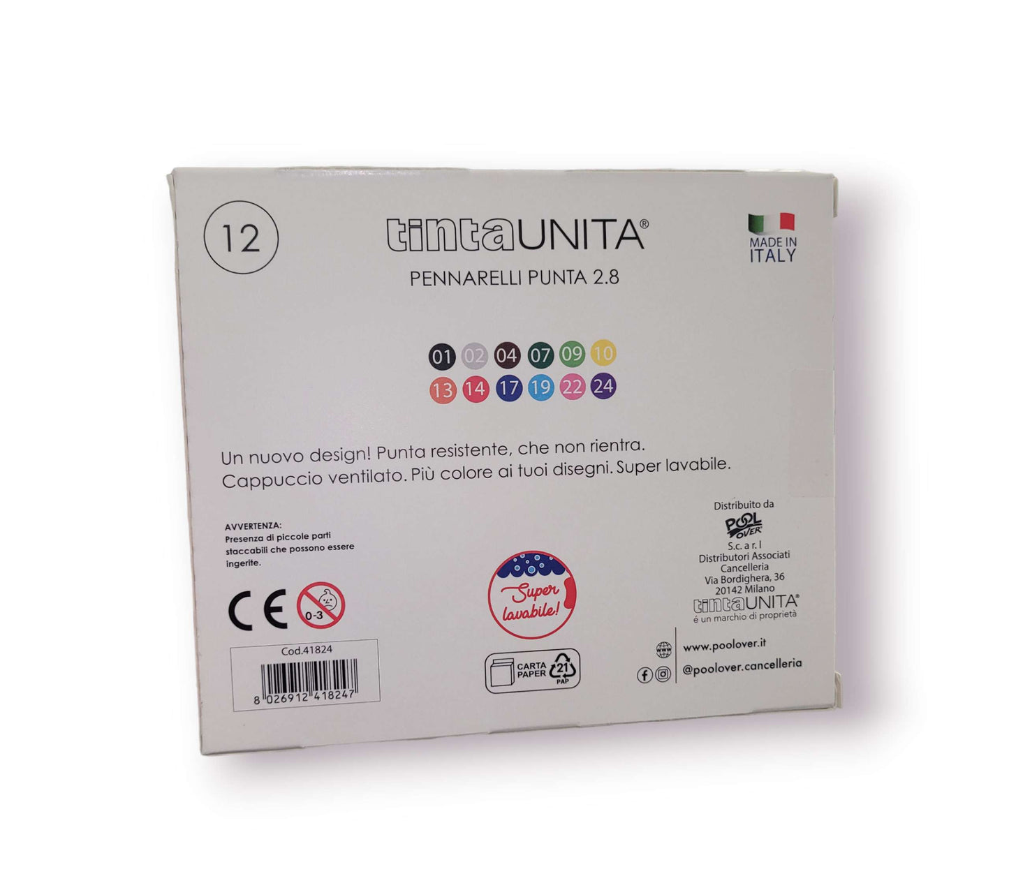 PENNARELLI TINTA UNITA PUNTA TONDA 2.8 CONFEZIONE 12 PEZZI