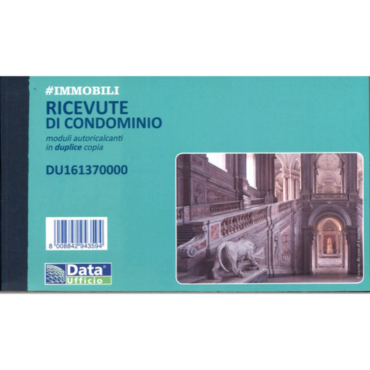 DATA UFFICIO - RICEVUTE DI CONDOMINIO in DUPLICE COPIA 10x16,8 cm. - DU161370000