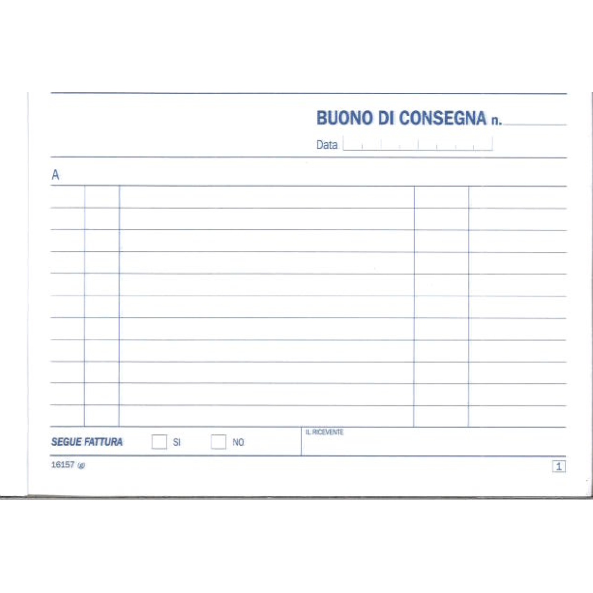 DATA UFFICIO - BUONI DI CONSEGNA in DUPLICE COPIA 10x16,8 cm. - DU161570000