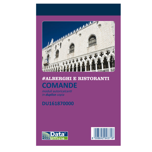 DATA UFFICIO - BLOCCO COMANDE in DUPLICE COPIA 10x16,8 cm. - DU161870000