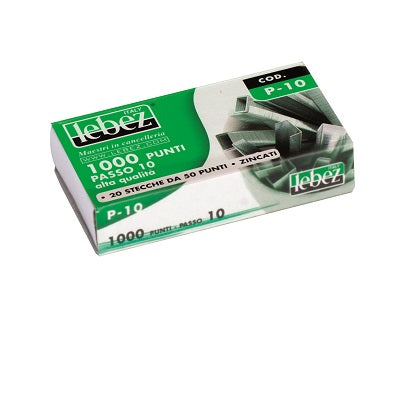 LEBEZ - PUNTI METALLICI ZINCATI UNIVERSALI PER CUCITRICE / BOX 10 PZ. - P-11