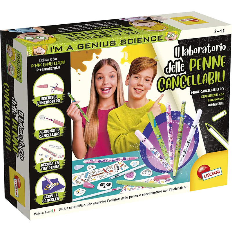 IL LABORATORIO DELLE PENNE CANCELLABILI by Lisciani - I'M A GENIUS.