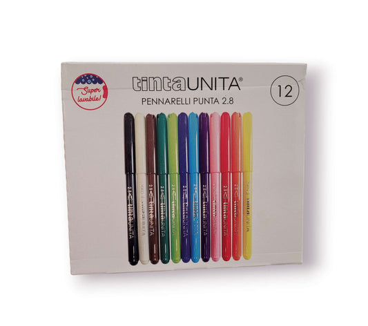 PENNARELLI TINTA UNITA PUNTA TONDA 2.8 CONFEZIONE 12 PEZZI