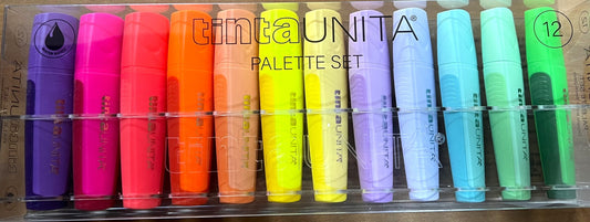SET 12 EVIDENZIATORI PALETTE TINTA UNITA cod.60833 + DESKJET
