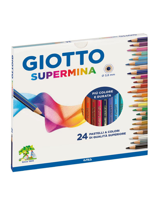 Giotto Supermina Pastelli a Colori 24 Pezzi