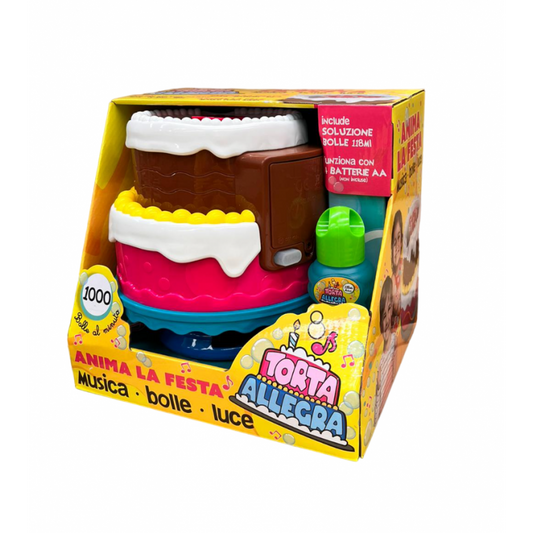 MACCHINA CREA BOLLE TORTA PARTY MUSICALE - diametro 18,5 cm. ; altezza 20 cm.